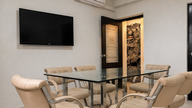 Sala de reuniones del Hotel Rivera del Río en Castilla, Piura